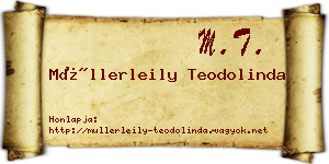 Müllerleily Teodolinda névjegykártya